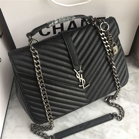 ysl black college bag